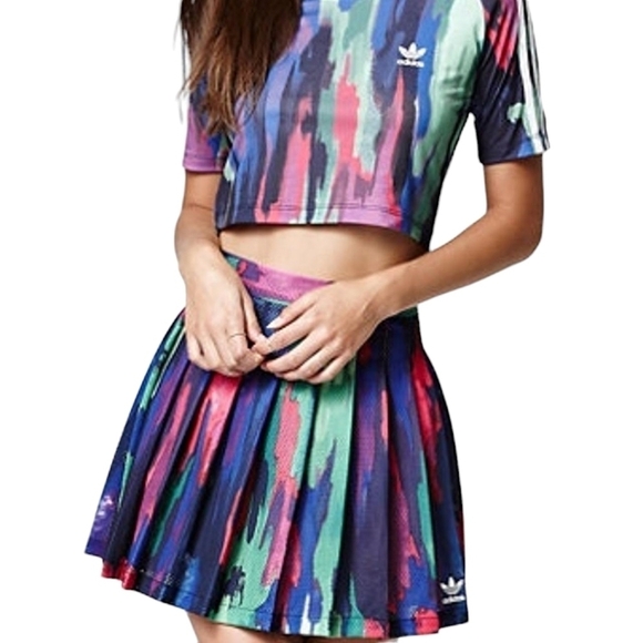 Adidas | Two Piece Cropped Top and Tennis Skirt Set (US Small Top/Medium Skirt) - Picture 1 of 16